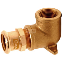 Kolano ścienne z uszami GW Copper Gas - 18 Rp1/2" L = 44 mm