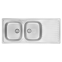 Zlew. techno dekor 2k z/o 1165x500x130, 2" + osprzęt