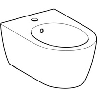 Bidet wiszący Geberit iCon, ukryte mocowania: T=53cm, Przelew=Widoczny, Biały