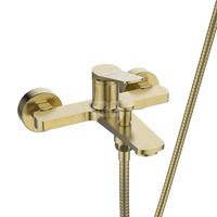 Bateria wannowa z zestawem natryskowym Alonia złoto szczotkowane