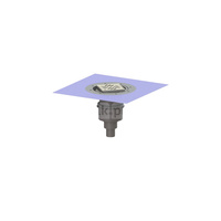 Wpust Practicus, DN50, odpł.pionowy, z nasadką Variofi i kratką szczel. / ramą nierdz. 120x120