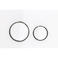 Przycisk uruchamiający Geberit Sigma50, przedni, szkło białe, okrągły