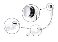 SYFON WANNOWY AUTOMAT CZYSZCZONY PRZEGUB 70CM CHR