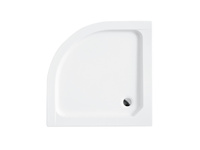 Brodzik Besco 80x80cm półokrągły biały #BAA-80