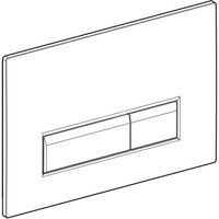 Przycisk uruchamiający Geberit Sigma40 do spłukiwania dwudzielnego: Płyta: czarny, Przyciski: aluminium szczotkowane