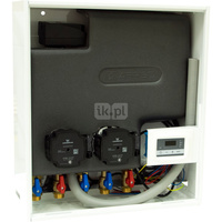 Grupa pompowa AFRISO PrimoBox AHB 642 GZ x GW 3/4'' x 3/4'', z zaworem termostatycznym, z izolacją, z pompą obiegową 2x Grunfos UPM3 Auto