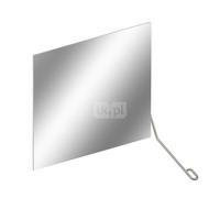 Lustro Koło Lehnen Funktion, odchylane, B60cm, H45cm, T5cm, stal nierdzewna matowa