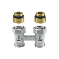 Moduł przyłączeniowy prosty HONEYWELL V2495 mosiądz (chromowanie) 1/2'' x 3/4'', rozstaw 50 mm do grzejników