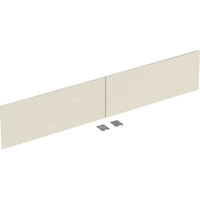 Zestaw frontów szuflad (2 szt.) do dolnej szafki pod umywalkę z dwoma szufladami GEBERIT ONE, kol. piaskowoszary  wysoki połysk