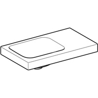 Umywalka GEBERIT iCon Light prostokątna, biała, 530mm, bez otworu na baterię, bez odpływu przelewowego, półka z prawej