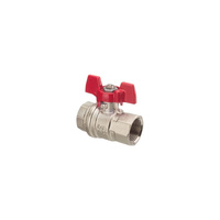 Optibal, zawór kulowy, DN 20, 3/4 GW, z mosiądzu, pokrętło motylkowe