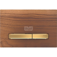 Przycisk uruchamiający Geberit Sigma50, przedni, amerykański orzech włoski, przyciski: mosiądz, prostokątny