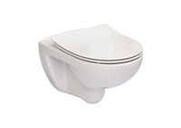Zestaw miska WC podwieszana Roca Victoria 35cm z deską wolnoopadającą biały A34H398000