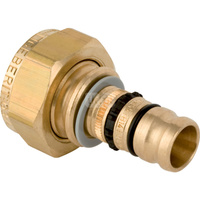 Półśrubunek GEBERIT Mepla przejściowy do zaworów, Cu / Cu, 1 1/2'' x 32 mm (NZ x końcówka wciskowa), (głębokość: 8.5 mm) z uszczelką