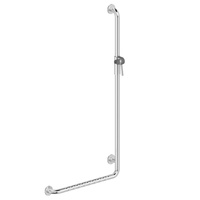 Drążek prysznicowy Koło Lehnen Funktion wygięty, B67cm, H127cm, stal nierdzewna falista