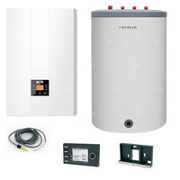 Pakiet - Kocioł gazowy jednofunkcyjny WOLF FGB-24 kondensacyjny wiszący 5.3 - 20.7 kW + Czujnik c.w.u. + RegulatorBM-2 + Zasobnik c.w.uLindo 150L