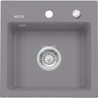 Zlew. zorba szary metalik granit 1k b/o 440x440x184, 3,5" + osprzęt space-saver