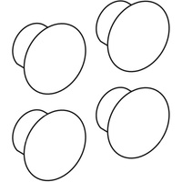 Zestaw zaślepek Geberit (4 szt.): d=5mm, Biały