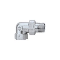 Złączka trzyczęściowa kątowa. Wykończenie: chrom 3/4" GW x GZ ze złączką