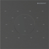 Elektroniczny zawór spłukujący Geberit do pisuaru, zasilanie 230V, Typ 40, stal nierdzewna czarny chrom, okrągły