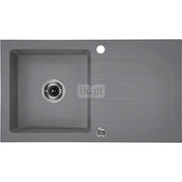 Zlew. zorba szary metalik granit 1k z/o 760x440x160, 3,5" + osprzęt space-saver