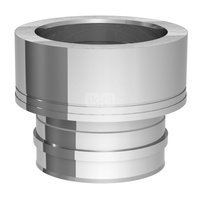 Przejście EW-DW z mufą na EW JEREMIAS 205-DWETN37M stal nierdzewna fi 100 mm