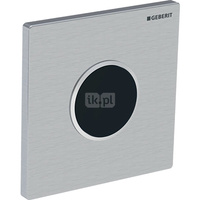 Płyta przykrywająca Geberit typ 10, okrągła: Płyta: biały, Pierścień ozdobny: chrom matowy