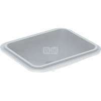 Umywalka GEBERIT Variform prostokątna, biała / KeraTect, 580mm, bez otworu na baterię, bez odpływu przelewowego, bez półki