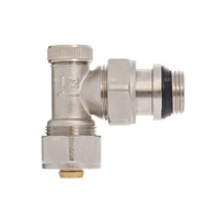 Zawór grzejnikowy do rur Pex – rozmiar 1/2"×16 PROV, kątowy