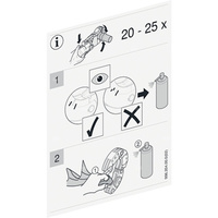 Naklejka informacyjna - opaski zaciskowe Mapress