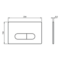 OLEAS PRZYCISK SPŁUKUJĄCY M1 CHROM