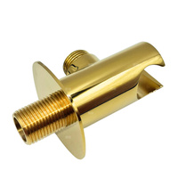 Uchwyt kątowy na słuchawkę do baterii podtynkowej Glamour, złoty