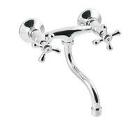 Bateria umywalkowo-zlewkozmywakowa Roma chrom