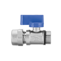 Zawór kulowy MINI Invena PROV z dławikiem ze złączką Pex, GZ