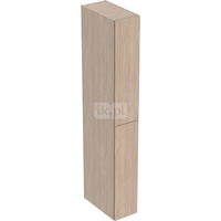 Wysoka szafka Geberit, z dwoma schowkami wysuwanymi: 24x180x48cm, Korpus i front: dąb / melaminowa struktura drewna