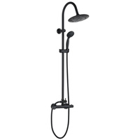 Deszczownia z baterią termostatyczną slim GRACJA czarny