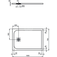 ULTRAFLAT S BRODZIK 100X70 CONC GR