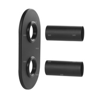 Grzejnik łazienkowy drabinkowy czarny z akcesoriami