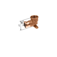 Kolano ścienne z uszami GW Copper - 18 Rp1/2" L = 39 mm