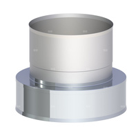 Zakończenie wylotu rury dwuściennej z podłączeniemnasady obrotowej fi 180mm nasady obrotowej fi 180mm