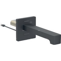 Bateria umywalkowa Geberit Brenta, ścienna: Czarny mat / Z powłoką easy-to-clean, L=22cm