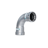 Łuk 90' SANHA Heavy Steel Press, stal (cynk/nikiel), 1 1/2'' (zw x zw)