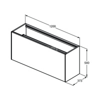 CONCA SZAFKA 120X37X55 1 DR NOWTOP SNMT