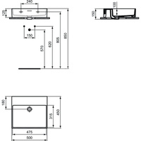 EXTRA umywalka 50 OF