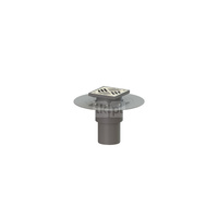 Wpust KESSEL Practicus z 1 przyłączem DN 100, odpływ pionowy (zdejmowany), kratka 138x138mm tworzywo sztuczne