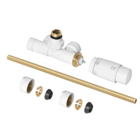 Zestaw do dolnego podłączenia zespolony jednootworowy duoplex biały PROV