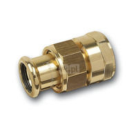 Śrubunek SANHA PURAPRESS trzyczęściowy, miedź, 18 mm x 1/2'' (zw x GW)