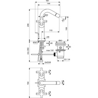 JOY NEO Bateria bidetowa 1OT. PUW CHR