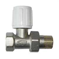 Zawór grzejnikowy prosty do rur stalowych ze śrubunkiem