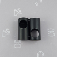 ZESTAW UCHWYTÓW RURY Z ZAŚLEPKĄ DO NATRYSKU PRZESUWNEGO MOZA, BLACK